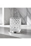 Crystal Series Glass Chrome Bathroom Set, 4 Pieces: Liquid Soap Dispenser, Brush Holder, Soap Dish, Cotton Holder - 4