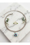 Special Series Dorika Chain Hanging Flower Model Steel Anklet - 2