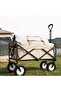 Foldable Utility Wagon with Wheels, Heavy Duty Camping Beach Cart 220 lbs Capacity - 6