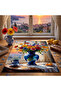 500 Piece Puzzle Blue Vase and Mixed Flowers Sunset # 264 - 4