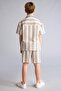 100% Cotton Oversized Polo Collar Jacquard Short Sleeve Shirt for Boys H4217A826Hs - 7