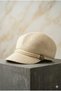 Women's Straw Look Summer Mink Hat Cap Straw – Knitted Detail, Button Accessory