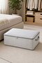 6 Pieces - Anthracite Striped Medium Size Under-Bed Storage and Sofa Bed Type Storage Box 55X35X22 cm - 4