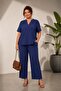 Women's Plus Size Casual Stylish Blouse and Pants Two-Piece Set
