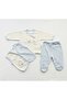 Boy Baby Amore Mi̇o Embroidered Teddy Bear with Bottle 10-Piece Newborn Hospital Release Zibin Set Boxed - 3