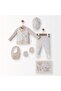 Baby Boy 100% Cotton Plaid Bow Tie 5-Piece Newborn Hospital Release Zibin Set - 2