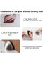 4-Piece Stainless Steel Door Stopper, Self-Adhesive Floor Mounted for Hard Floors, Anti-Collision - 5