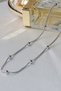Women's Stainless Steel Silver Dorica Chain Thin Italian Women's Necklace - 4