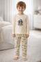 100% Cotton Children's Long-Sleeve Thin Pajama Set - 2