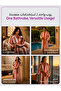 Striped 100% Cotton Bathrobe XL, 380 GSM, Kimono Collar, Soft Absorbent, Belt & Pockets - 8