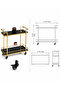 Mobile Modern Gold Console Table - 3