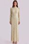 Exclusive Islamic Evening Dress with Pearl and Sequin Embellishments Cream 1039 - 4