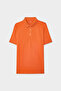 Slim Fit Orange Pique Textured T-Shirt - 5
