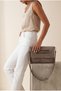 Women's Clutch & Portfolio Crossbody Hand and Shoulder Bag Sonira Mink Suede