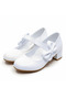 Orthopedic Heeled Evening Dress Girls' Shoes Glossy Series Abiayk2401 Patent Leather White - 4