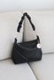 Women's Black Drawstring Shoulder Bag with Gold Chain Detail, Soft Leather Stylish Handbag En32 Size22 - 4