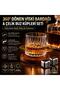 360 with Bamboo Cup Base °   Spinning Whiskey Glass and Steel Ice Cubes Set - 2