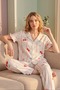 Bürümcük Knitted Short Sleeve Women's Buttoned Pajama Set