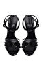 Women's Black Ankle Buckle Thin High Heel Patent Leather Sandals 26Sfe499916 - 5
