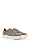 Men's Beige Lace-Up Thick Sole Sports Shoes, Leather Sneaker 26Sfd613014 - 2