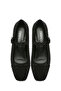 Women's Black Stone Genuine Leather Ballerinas, Summer Shoes 25Sfd1800Ts - 7
