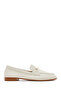 Women's Cream Leather Masculine Loafer 26Pfd350218