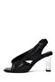 Women's Black Transparent Thick Heeled Sandals 26Sfd441218 - 3