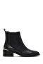 Women's Black Leather Chelsea Boots 25Wfd153418