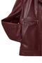 Paloma Women Burgundy Short Oversized Biker Leather Jacket 25Wgd5608Ve - 6