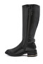 Women's Black Zippered Buckle Detailed Boots 25Wfe401518 - 3