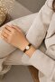 Uggys Minimal Coffee Leather Corded Gold Case Round Women's Wristwatch - 7