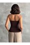 Women's Brown Scuba Athlete Top Strapless Top - 3