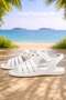 Bellini White Genuine Leather Vaketa Girl's Sandals
