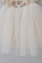 Baby Girl & Child Floral Appliqued Lace Detailed Tulle Skirted Short Sleeve Back Zipper Evening Dress - 7