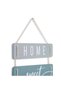 Home Sweet Home Wood Wall Hanging 30x30cm - Green - 2