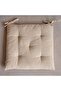 Velisha Pinstripe Chair Pad 40x40cm - Beige - 4