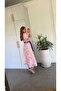 Palm Tree Patterned Belted Dress Pink - 4