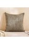 Chunky Linen Handwoven Downfeel Filled Cushion With Wooden Buttons 50x50cm - Petrol