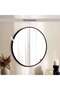 Miso Pp Frame Round Wall Mirror Dia 50cm - Black - 6