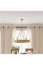 Bermas 6-light E14 Corn Leaf Rope Chandelier 74x66cm - Natural/brass