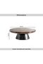 Algorand Round Coffee Table - Brown & Black - 8
