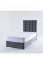 OLGA SINGLE BED VELVET GREY 90X200 CM - 2