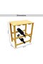 Natura Bamboo 6-bottle Rack Stand With Stemware Holder 40x25x47cm -natural - 6