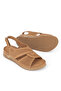 , Women's Genuine Leather Sandals 1611008Zm27 Tan - 6