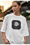God Is an Astronaut Cat Oversize Digital Printed White T-Shirt - 3