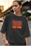 Make Art Digital Print Black and White Oversize Unisex T-Shirt - 3