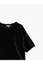 Women's Black T-Shirt 9YAK13169EK - 3