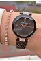 Women's Wristwatch Rose Black Color Steel Band Bracelet Gift 2 Years Warranty 010Dkl00-375 - 2