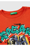 Boy's Red Multi-Color Printed Crew Neck T-Shirt - 3