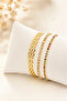 3-Piece Gold Color Stylish Design Women's Bracelet Combination - 2